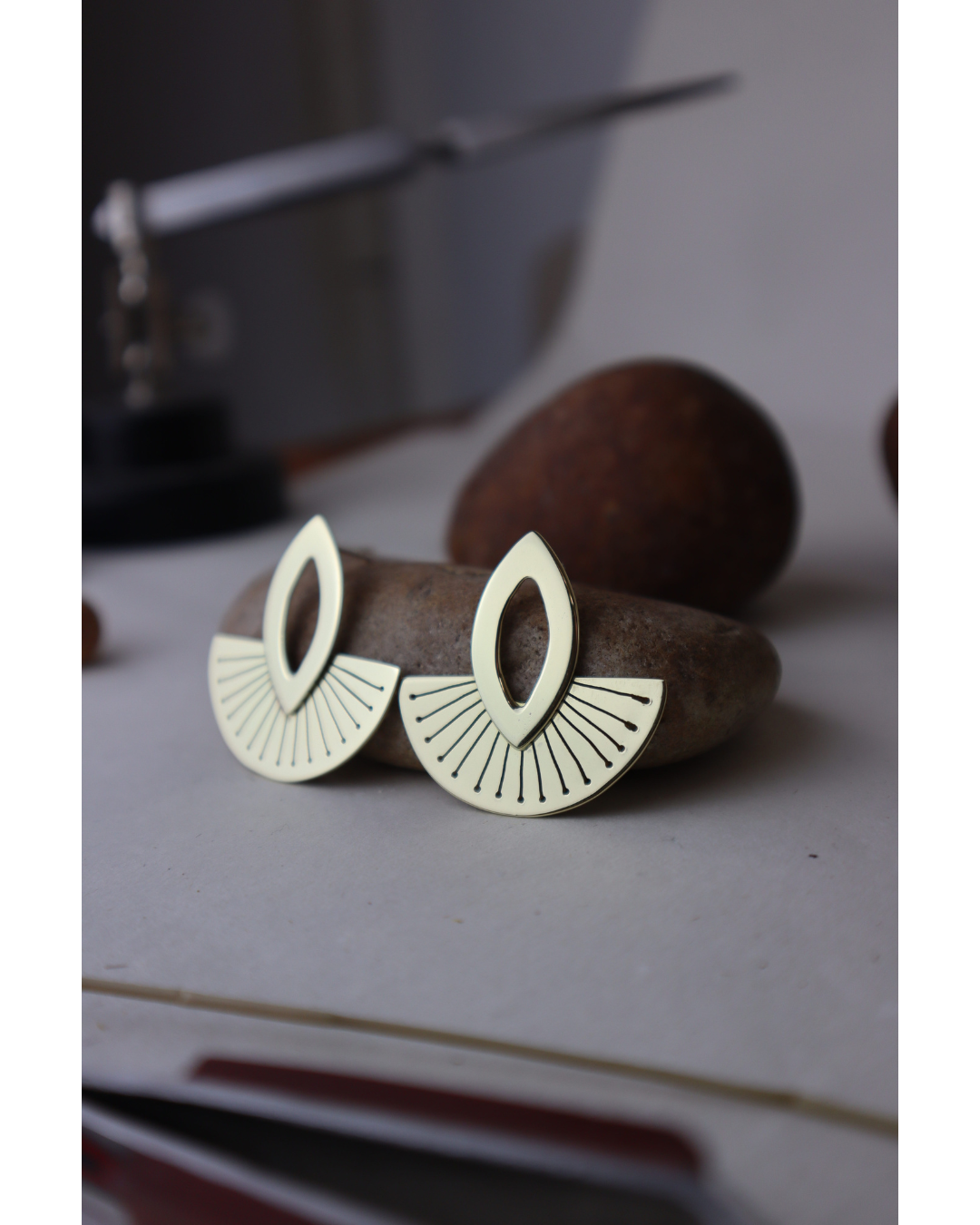 Nur-Jehan Earings in Brass
